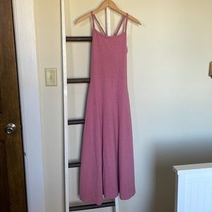 Pact pink dress racerback stretchy with pockets